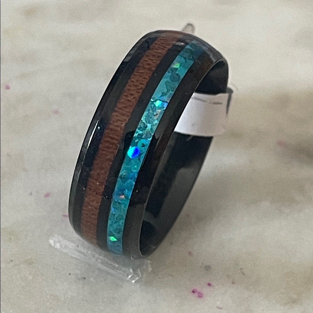 Mens Stainless Steel Wedding Band Style Ring 9